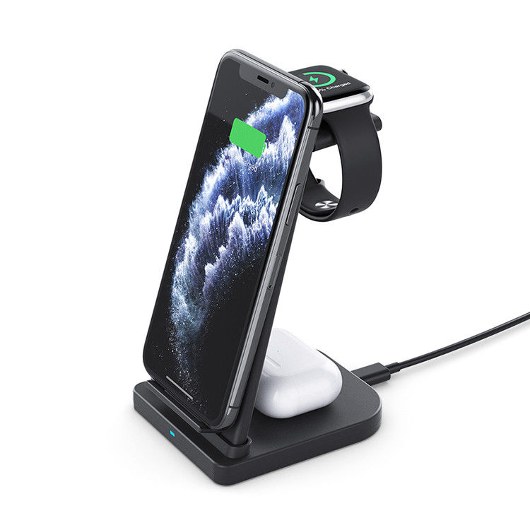 15W 3in1 Wireless Charging Station For Iphone And Apple Watch